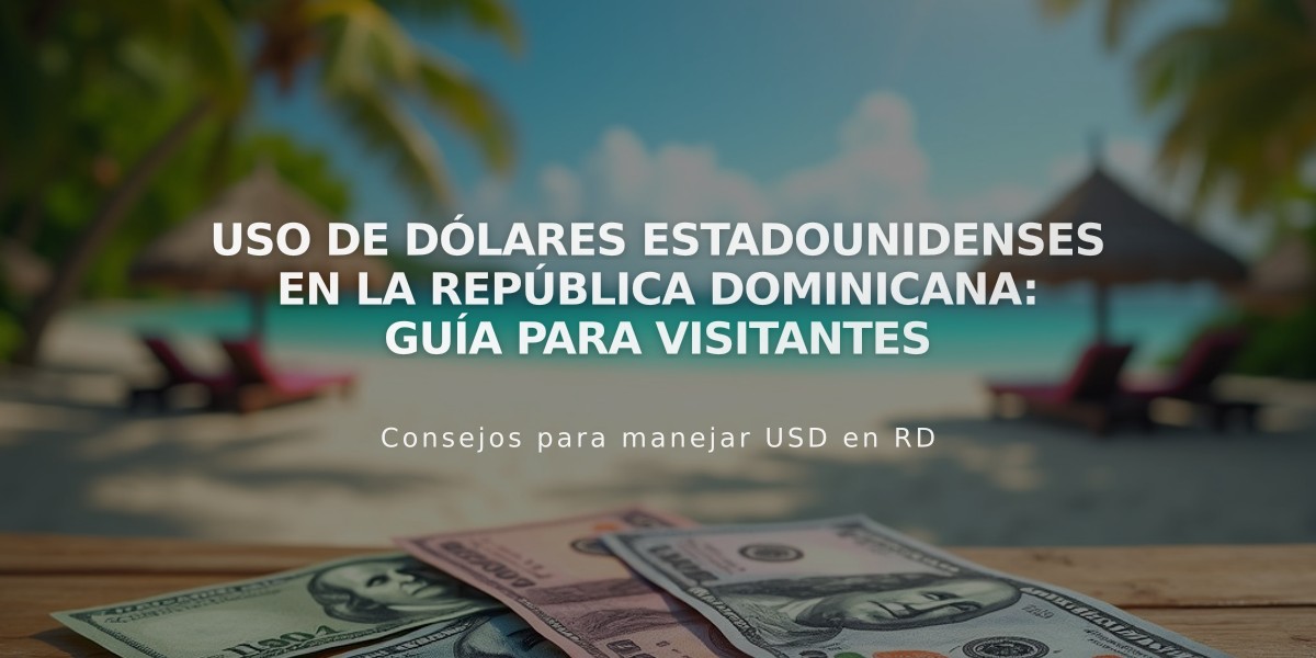 Uso de dólares estadounidenses en la República Dominicana: Guía para visitantes