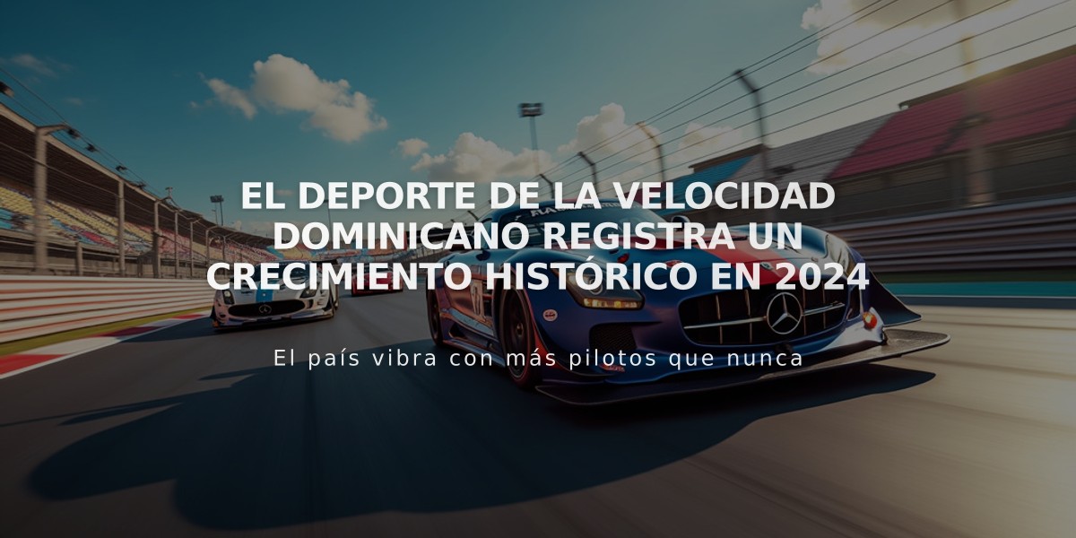 El deporte de la velocidad dominicano registra un crecimiento histórico en 2024