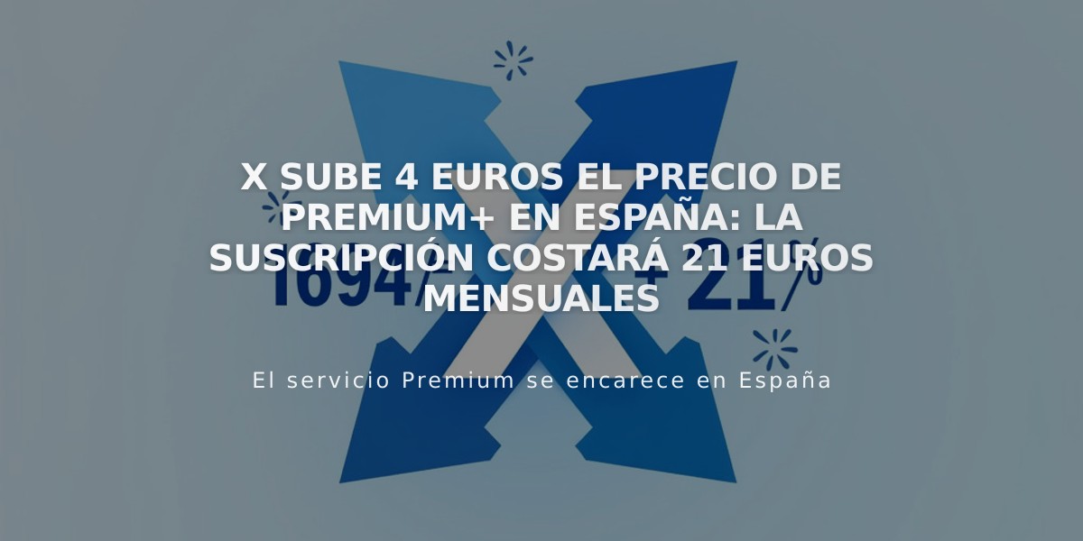 X sube 4 euros el precio de Premium+ en España: la suscripción costará 21 euros mensuales