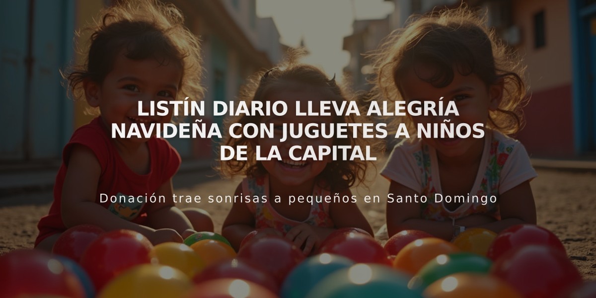 Listín Diario lleva alegría navideña con juguetes a niños de la capital