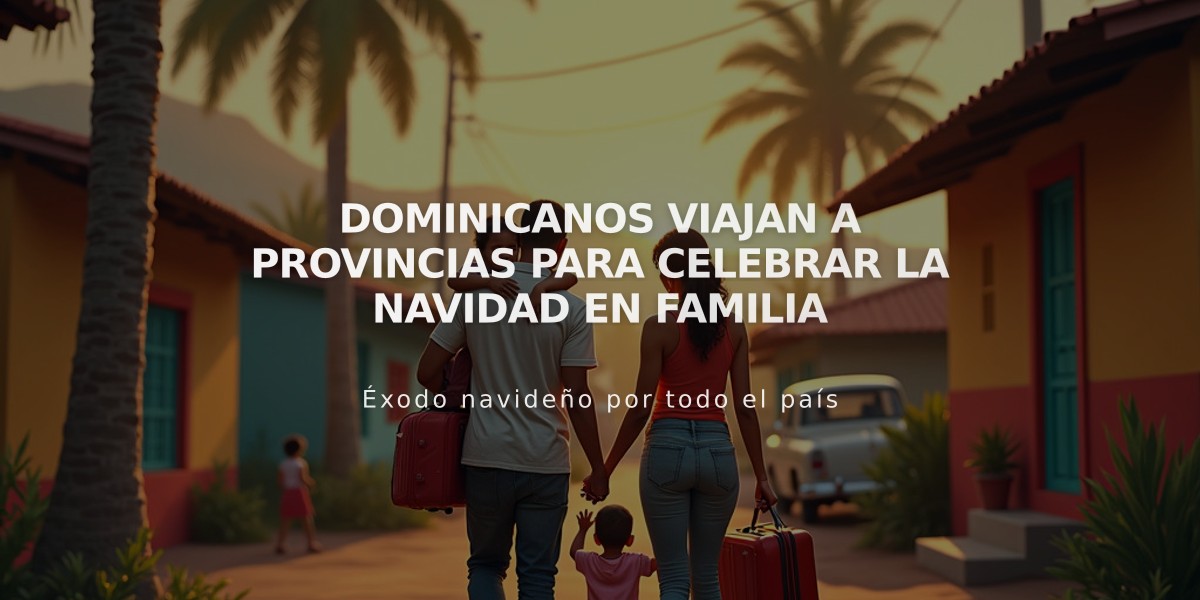 Dominicanos viajan a provincias para celebrar la Navidad en familia