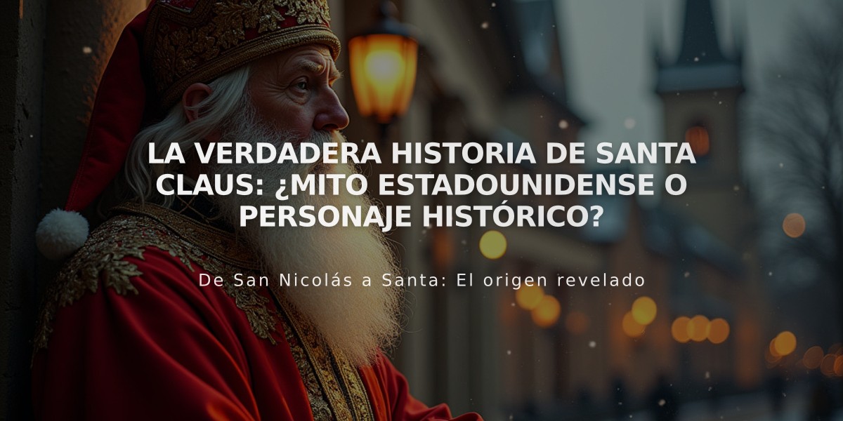 La verdadera historia de Santa Claus: ¿Mito estadounidense o personaje histórico?