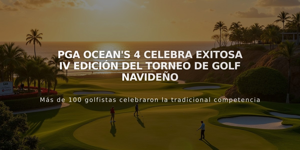 PGA Ocean's 4 celebra exitosa IV edición del Torneo de Golf navideño