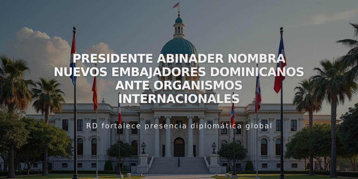 Presidente Abinader nombra nuevos embajadores dominicanos ante organismos internacionales