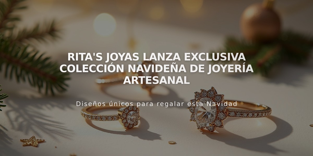 Rita's Joyas lanza exclusiva colección navideña de joyería artesanal