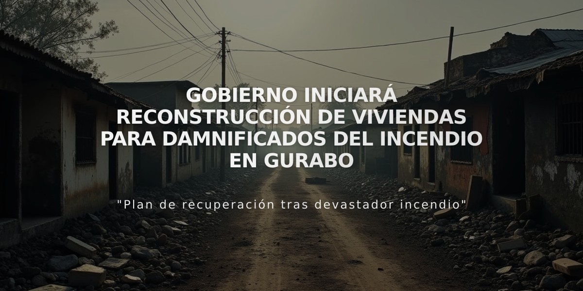 Gobierno iniciará reconstrucción de viviendas para damnificados del incendio en Gurabo