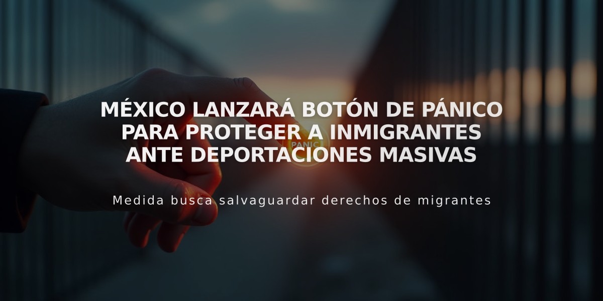 México lanzará botón de pánico para proteger a inmigrantes ante deportaciones masivas