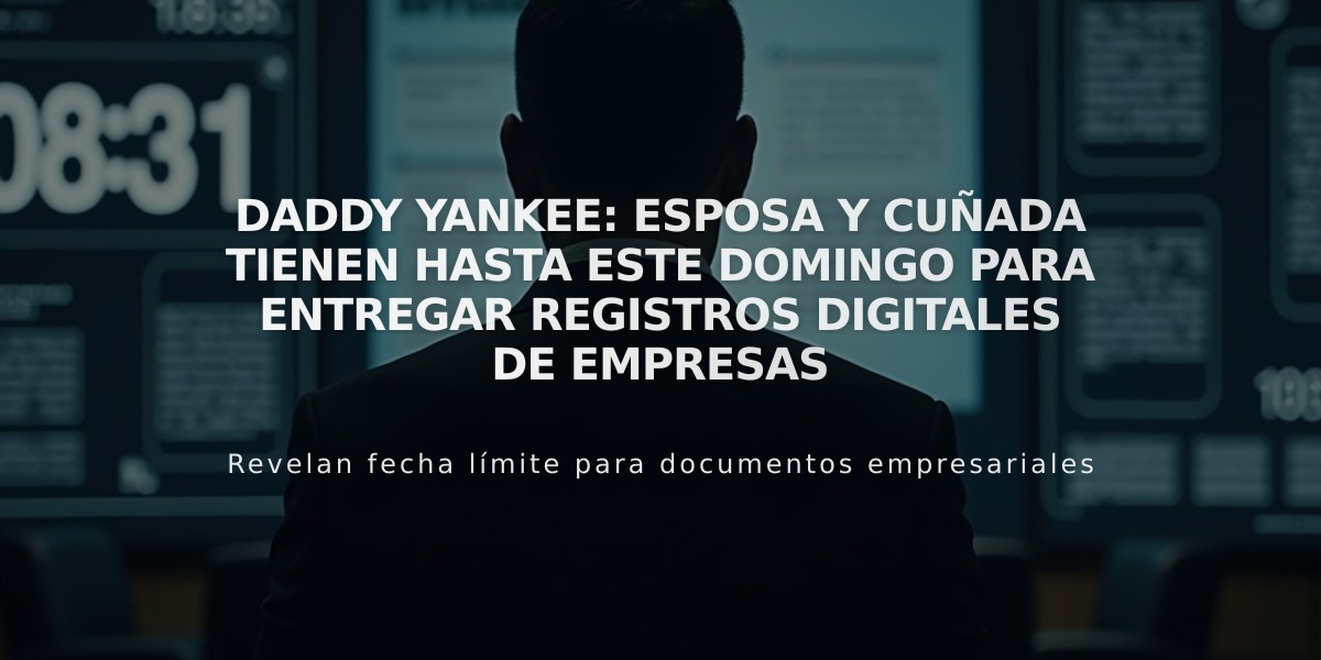 Daddy Yankee: Esposa y cuñada tienen hasta este domingo para entregar registros digitales de empresas