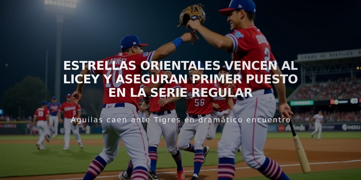 Estrellas Orientales vencen al Licey y aseguran primer puesto en la serie regular