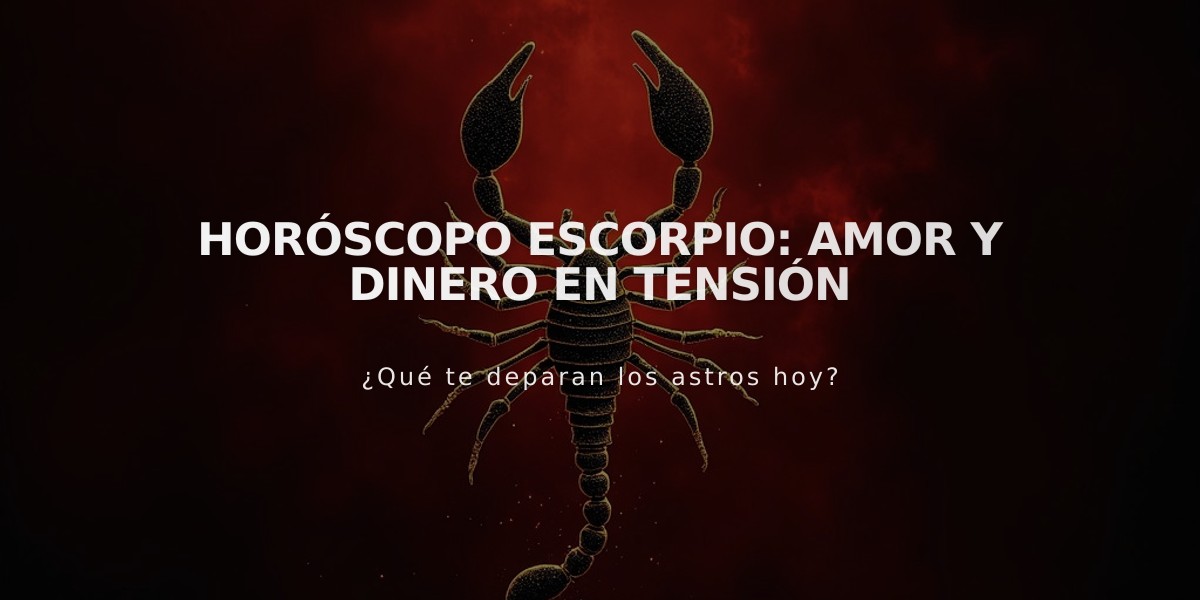 Horóscopo Escorpio: Amor y dinero en tensión