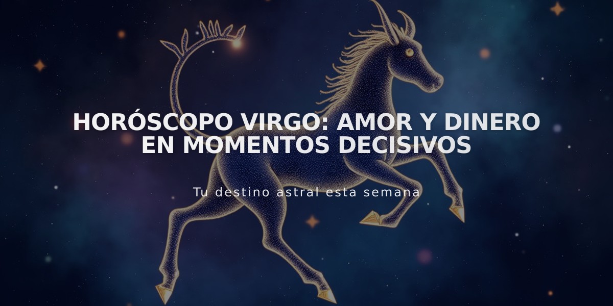 Horóscopo Virgo: Amor y dinero en momentos decisivos