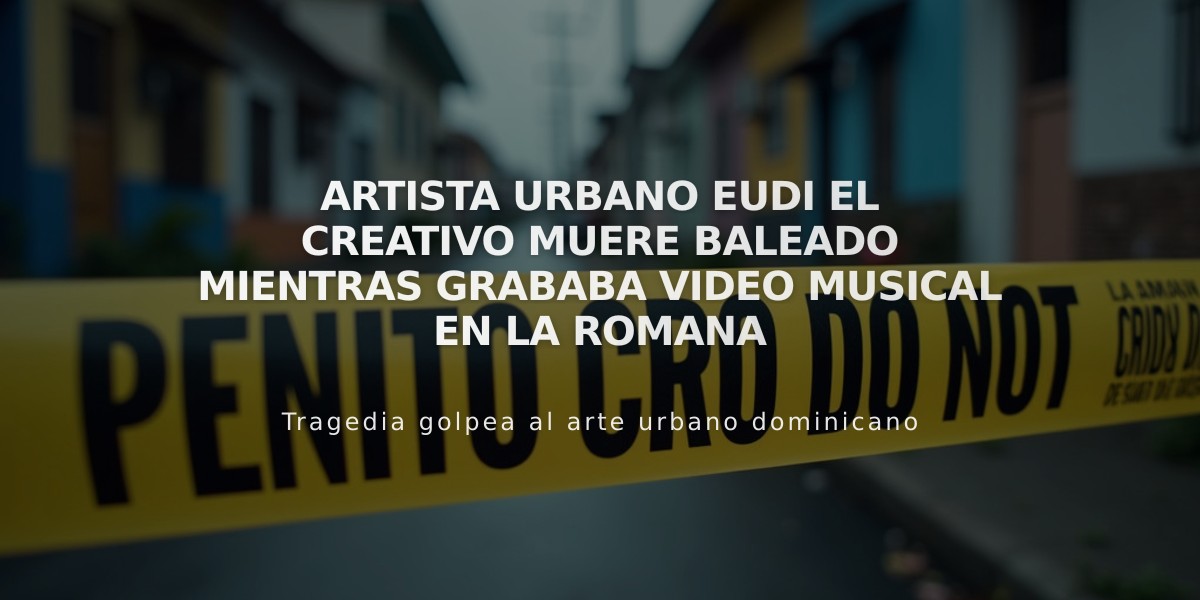 Artista urbano Eudi El Creativo muere baleado mientras grababa video musical en La Romana