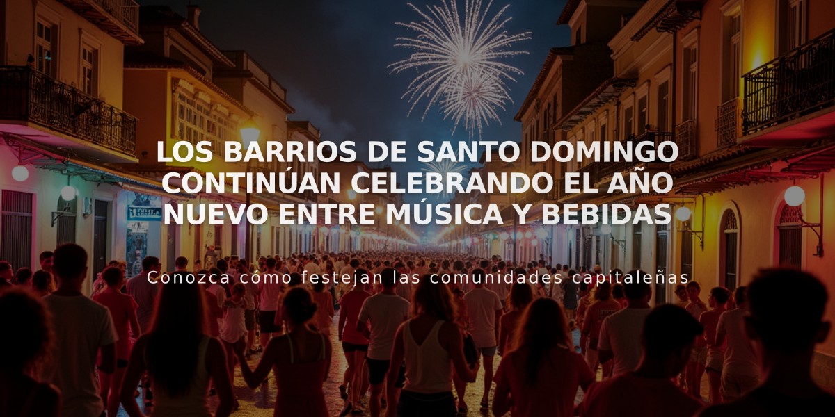 Los barrios de Santo Domingo continúan celebrando el Año Nuevo entre música y bebidas