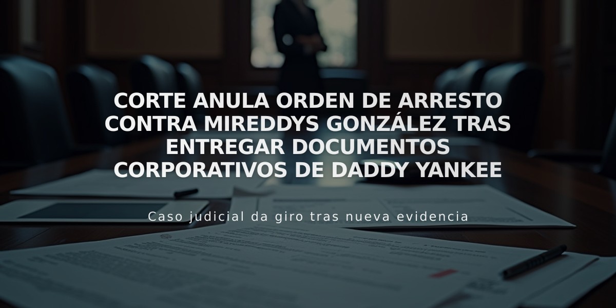 Corte anula orden de arresto contra Mireddys González tras entregar documentos corporativos de Daddy Yankee