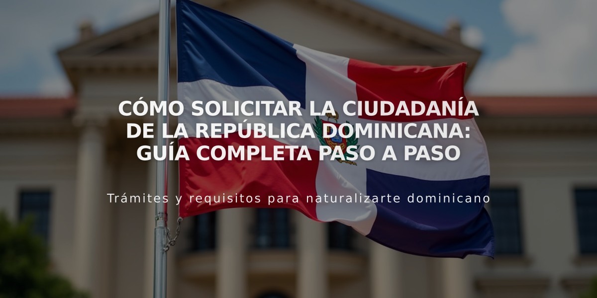 Cómo solicitar la ciudadanía de la República Dominicana: Guía completa paso a paso