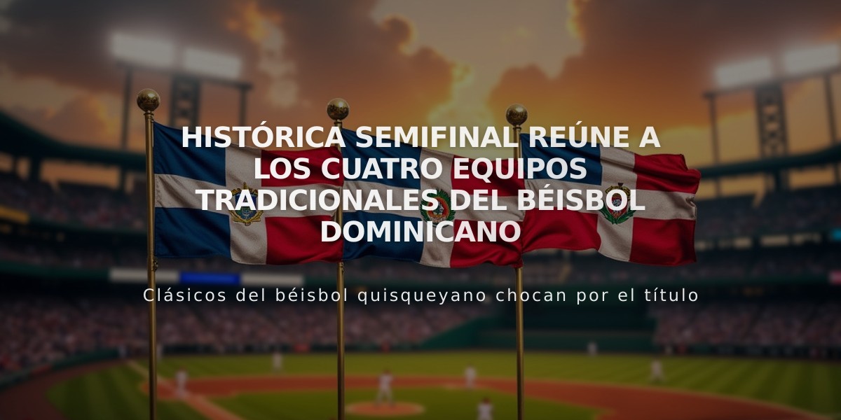 Histórica semifinal reúne a los cuatro equipos tradicionales del béisbol dominicano