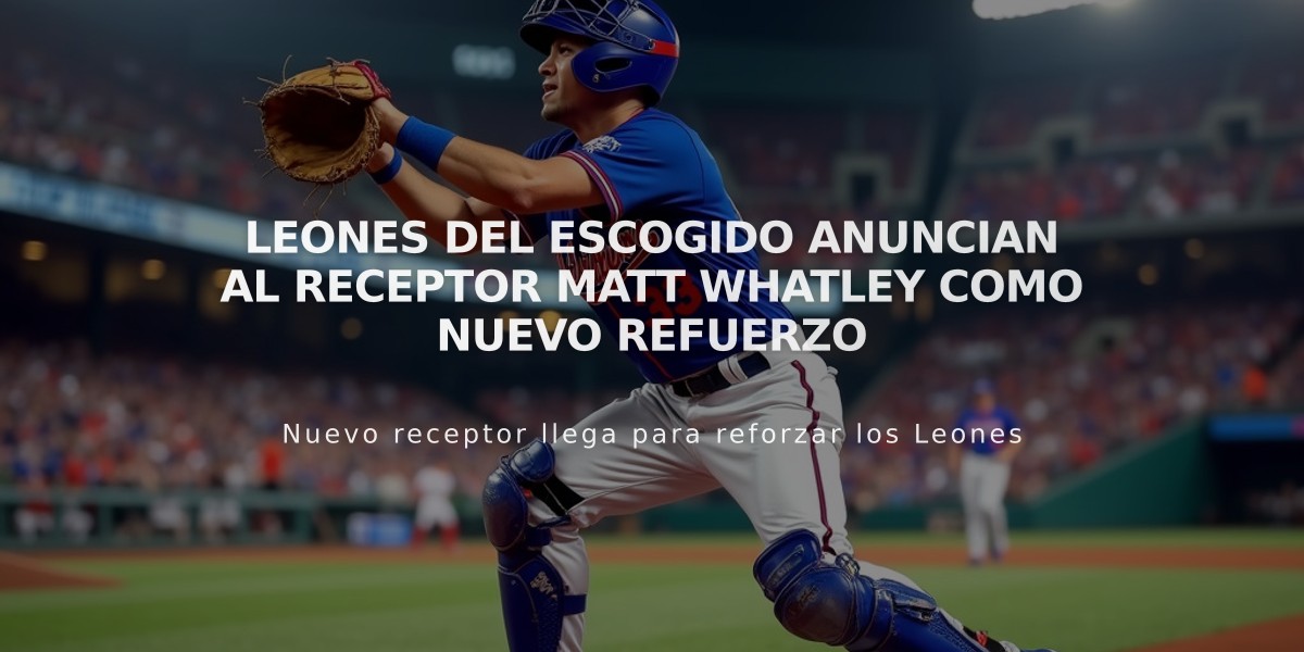 Leones del Escogido anuncian al receptor Matt Whatley como nuevo refuerzo