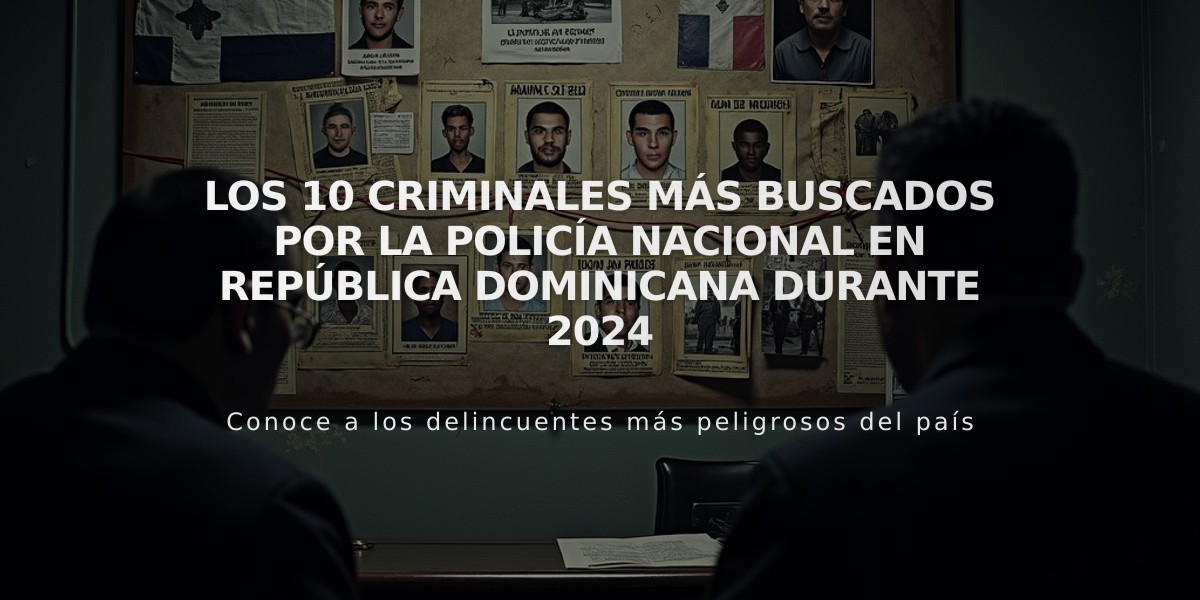 Los 10 criminales más buscados por la Policía Nacional en República Dominicana durante 2024