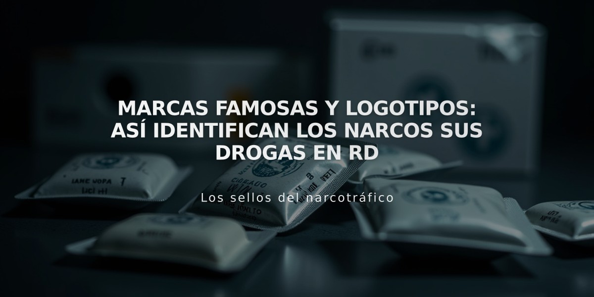 Marcas famosas y logotipos: así identifican los narcos sus drogas en RD