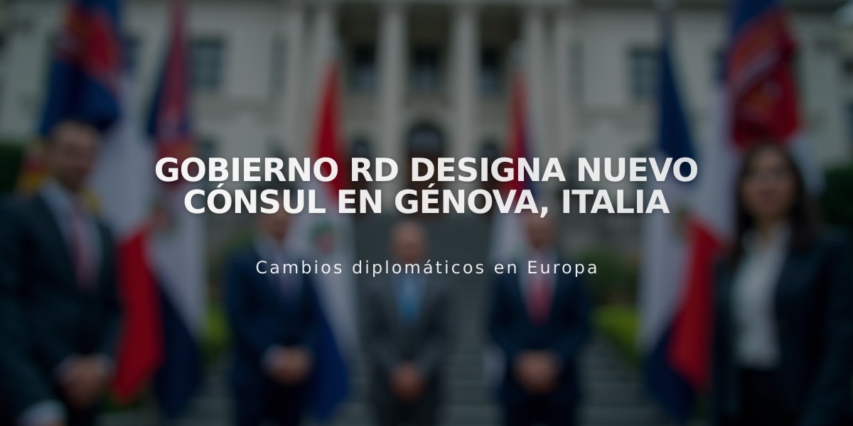 Gobierno RD designa nuevo cónsul en Génova, Italia