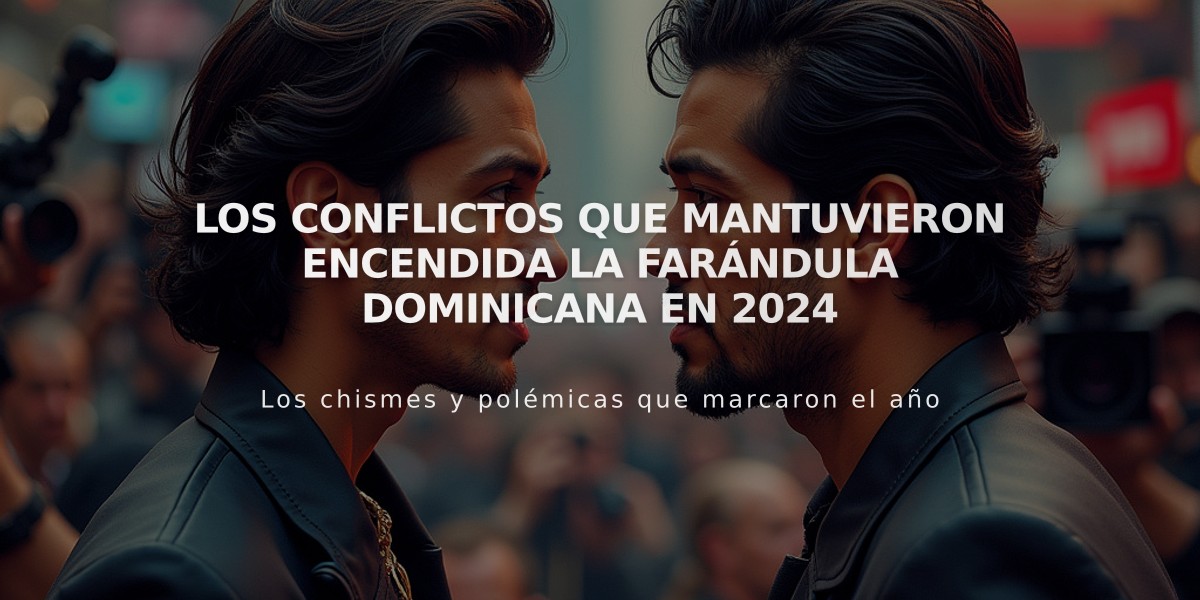 Los conflictos que mantuvieron encendida la farándula dominicana en 2024