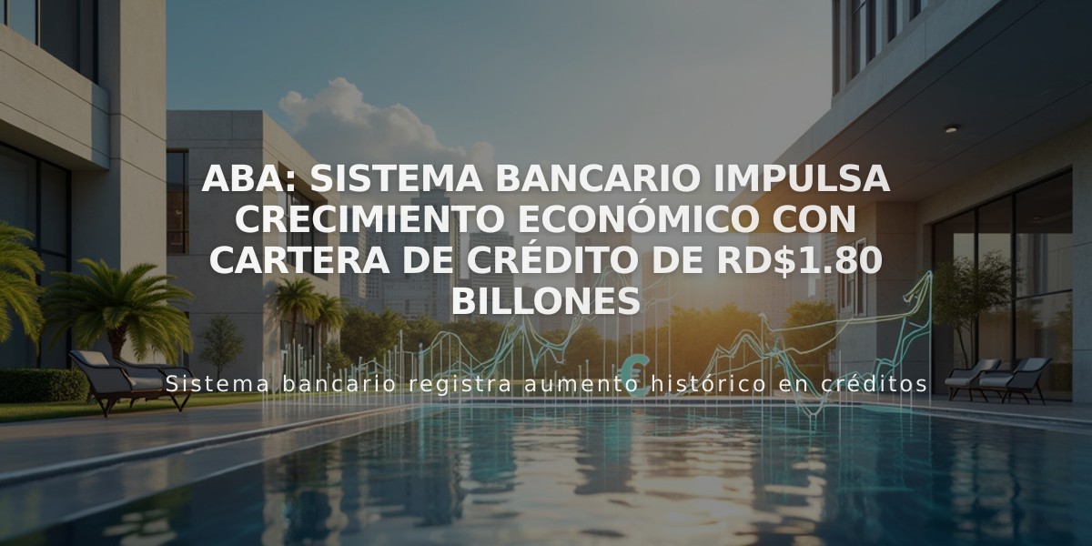 ABA: Sistema bancario impulsa crecimiento económico con cartera de crédito de RD$1.80 billones