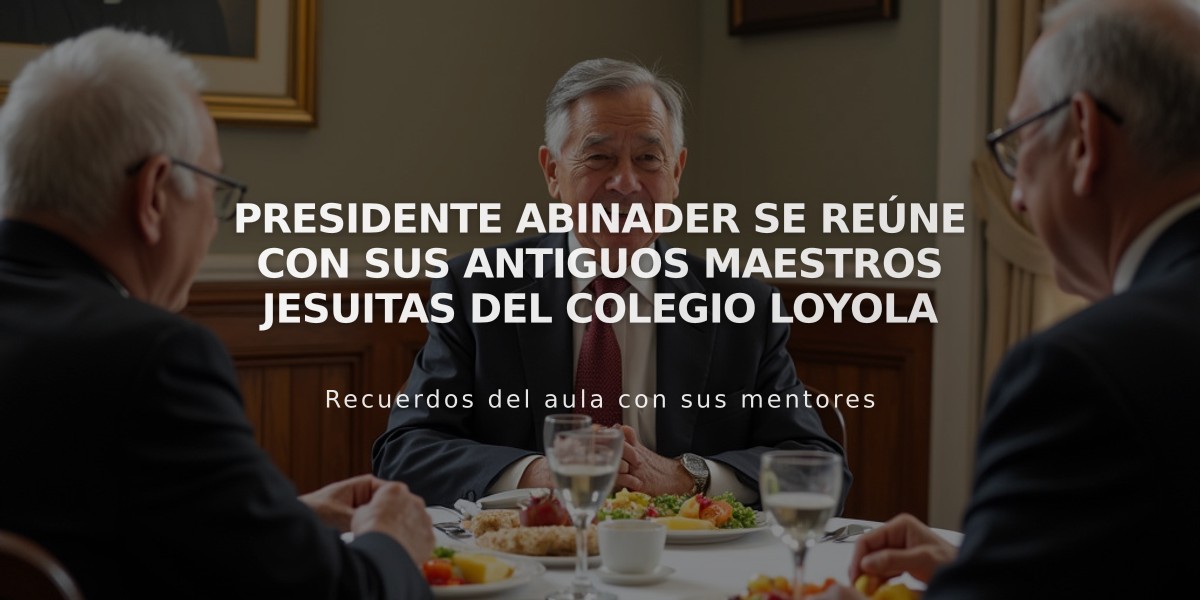 Presidente Abinader se reúne con sus antiguos maestros jesuitas del Colegio Loyola