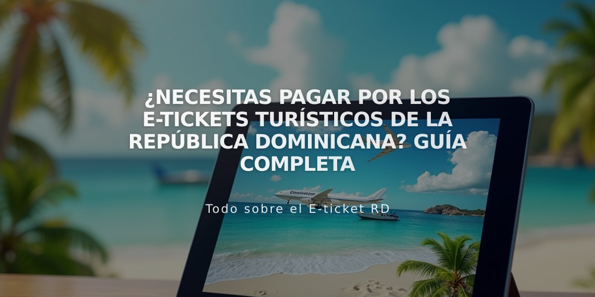 ¿Necesitas pagar por los E-tickets turísticos de la República Dominicana? Guía completa