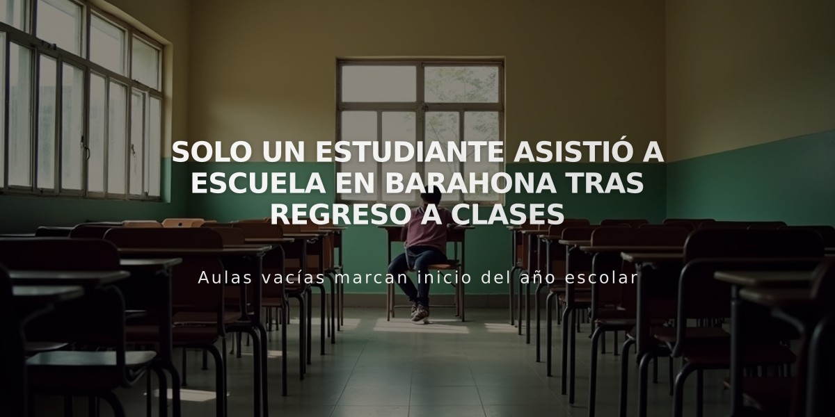 Solo un estudiante asistió a escuela en Barahona tras regreso a clases