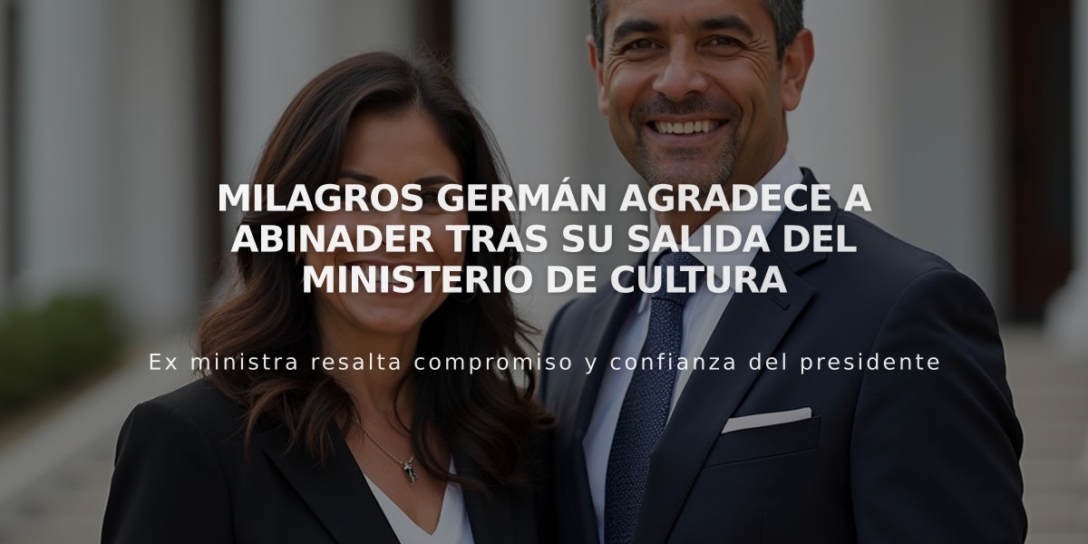 Milagros Germán agradece a Abinader tras su salida del Ministerio de Cultura