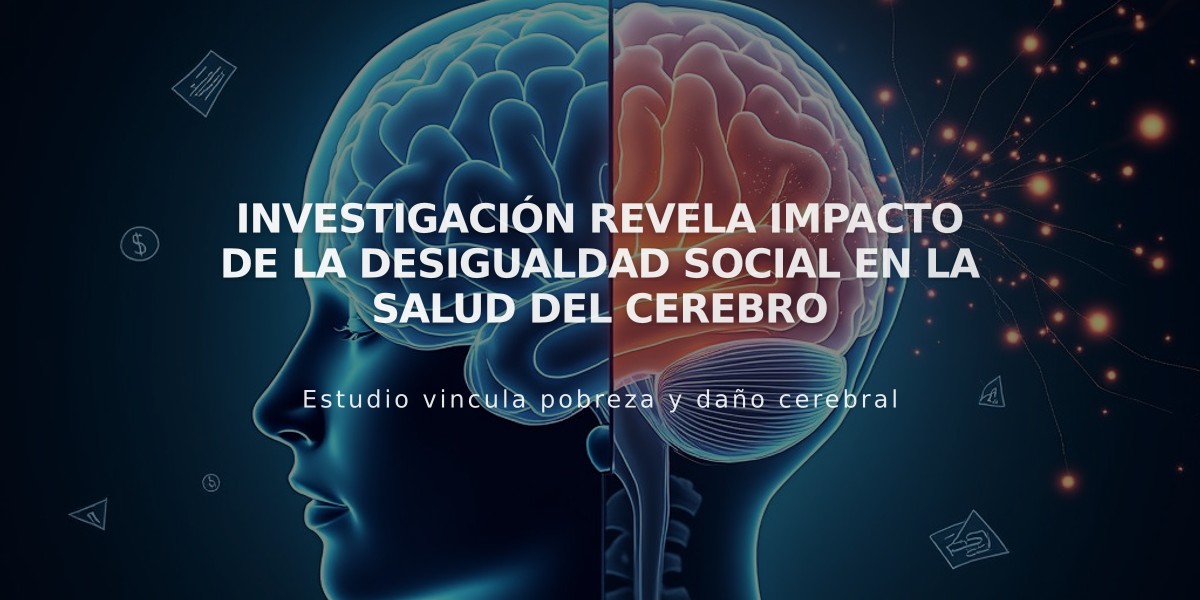 Investigación revela impacto de la desigualdad social en la salud del cerebro