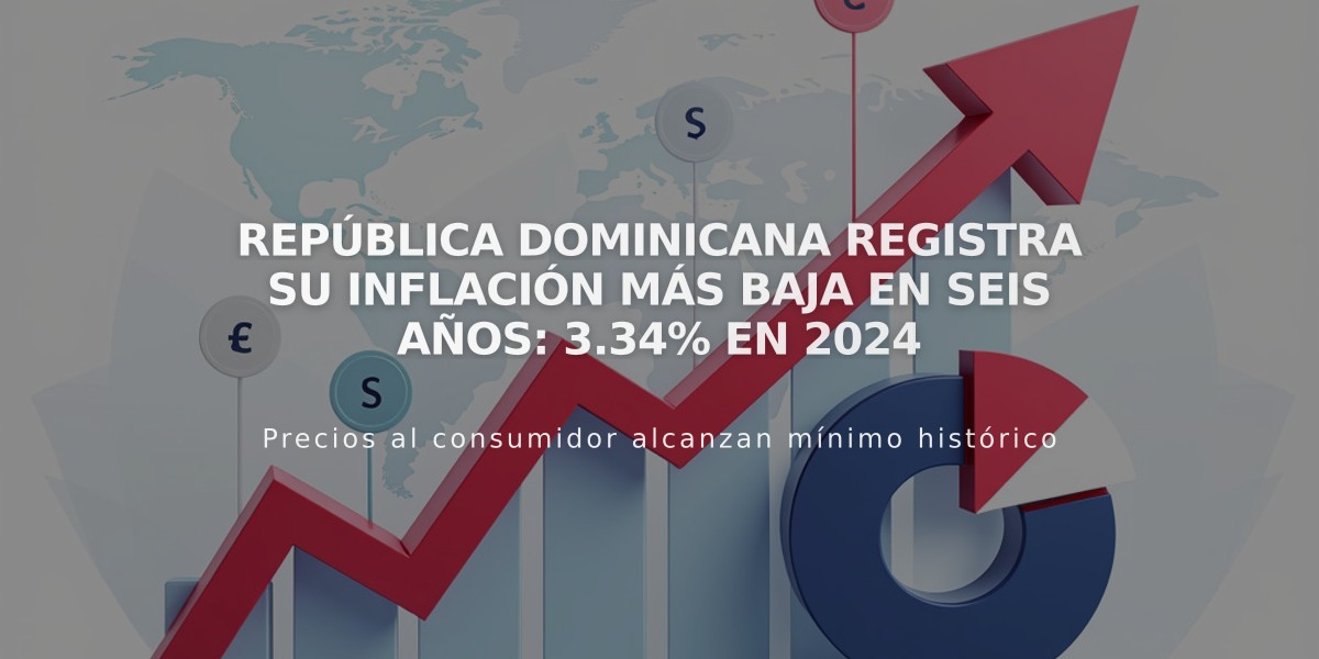 República Dominicana registra su inflación más baja en seis años: 3.34% en 2024