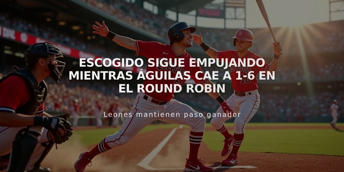 Escogido sigue empujando mientras Águilas cae a 1-6 en el round robin