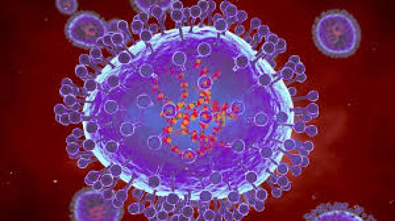 Ilustración de coronavirus en 3D