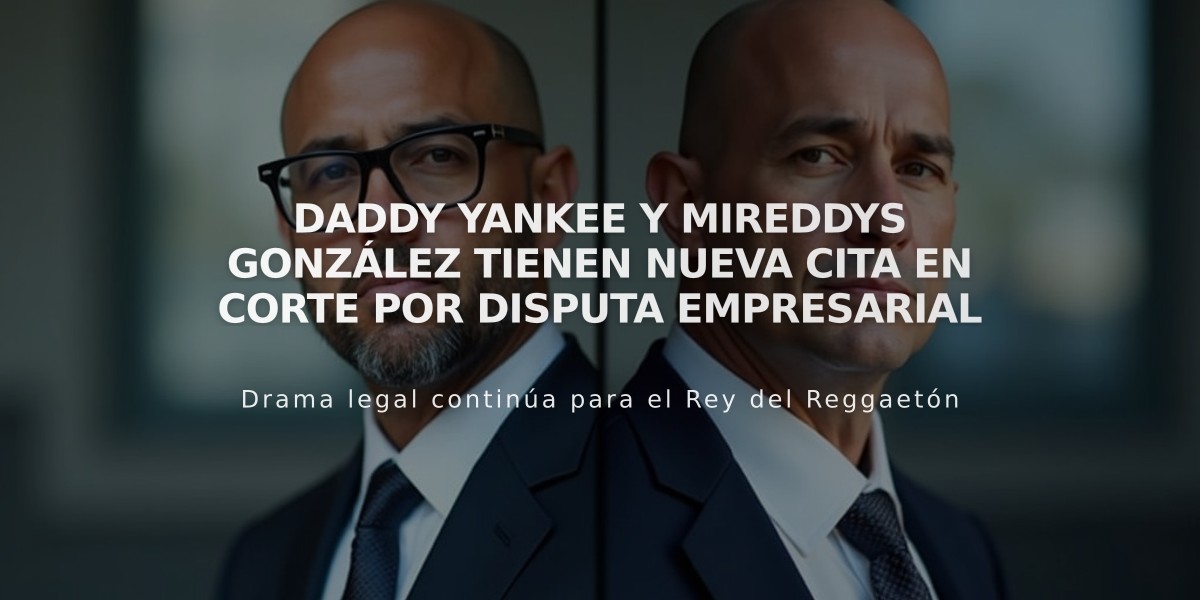 Daddy Yankee y Mireddys González tienen nueva cita en corte por disputa empresarial