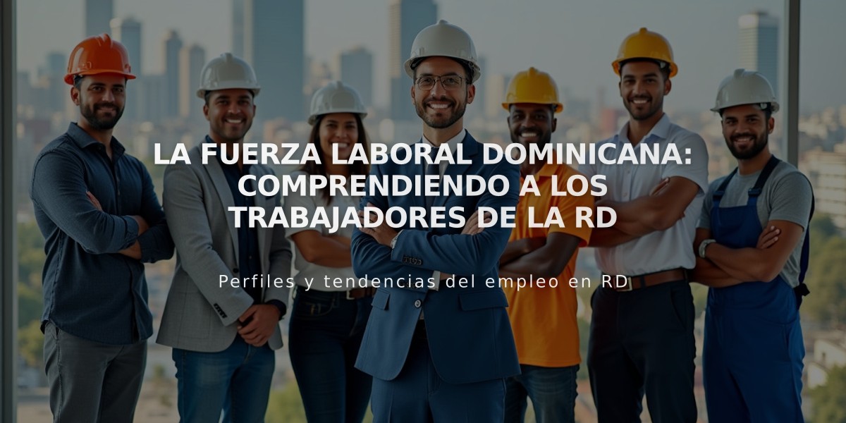 La Fuerza Laboral Dominicana: Comprendiendo a los Trabajadores de la RD