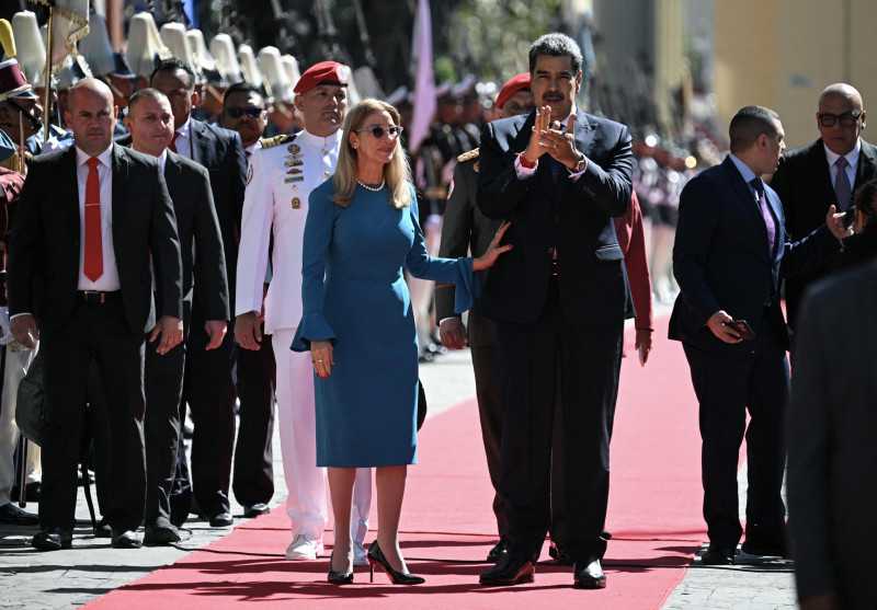 Nicolás Maduro y esposa Cilia Flores