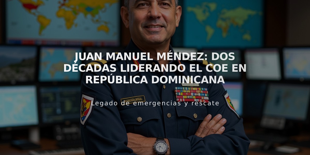 Juan Manuel Méndez: Dos décadas liderando el COE en República Dominicana