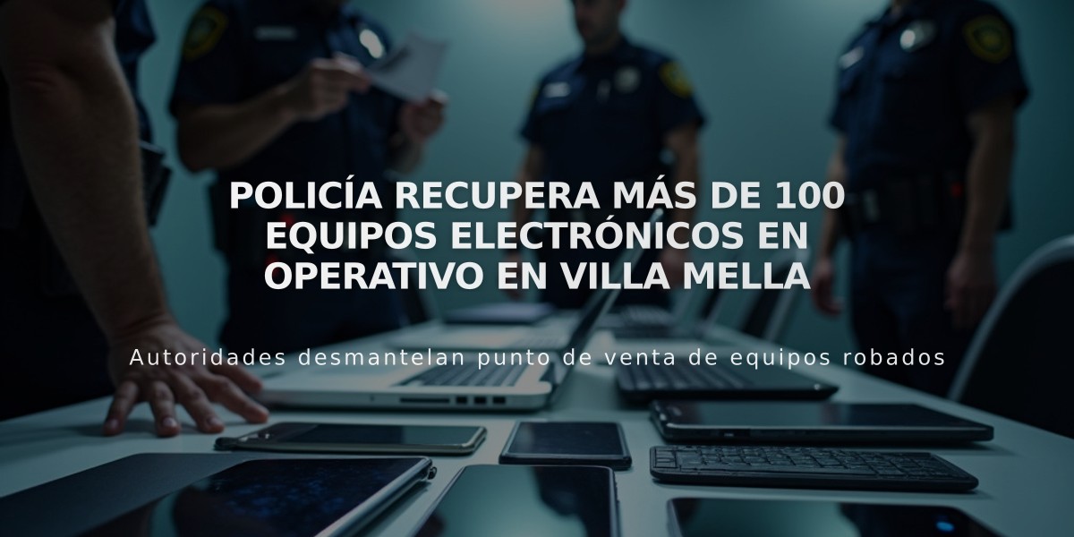 Policía recupera más de 100 equipos electrónicos en operativo en Villa Mella