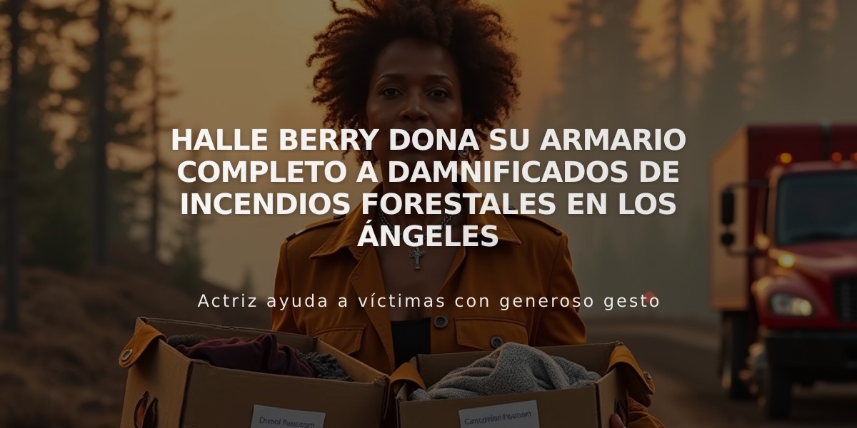 Halle Berry dona su armario completo a damnificados de incendios forestales en Los Ángeles