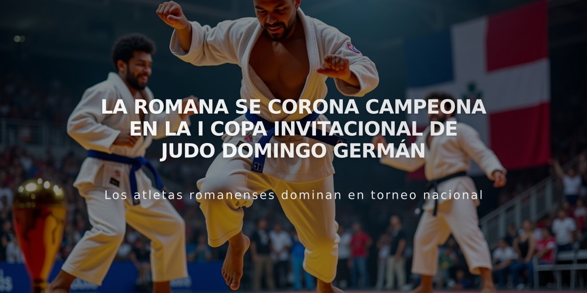 La Romana se corona campeona en la I Copa Invitacional de Judo Domingo Germán