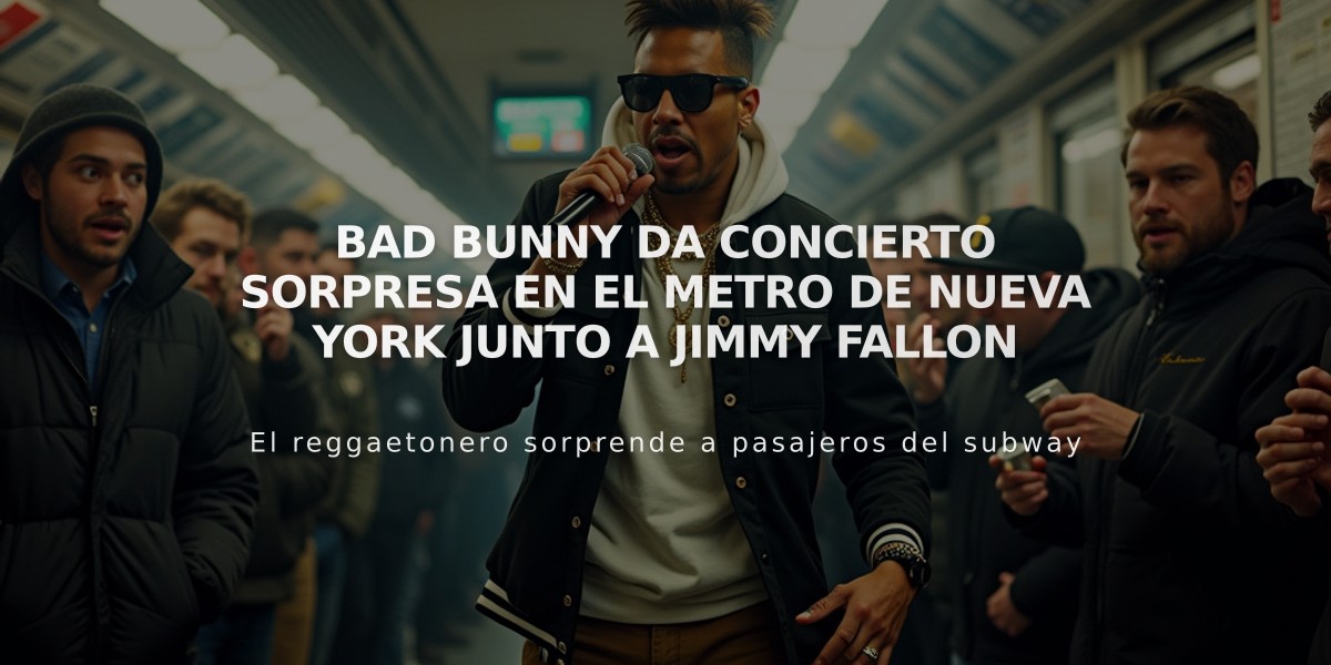 Bad Bunny da concierto sorpresa en el metro de Nueva York junto a Jimmy Fallon