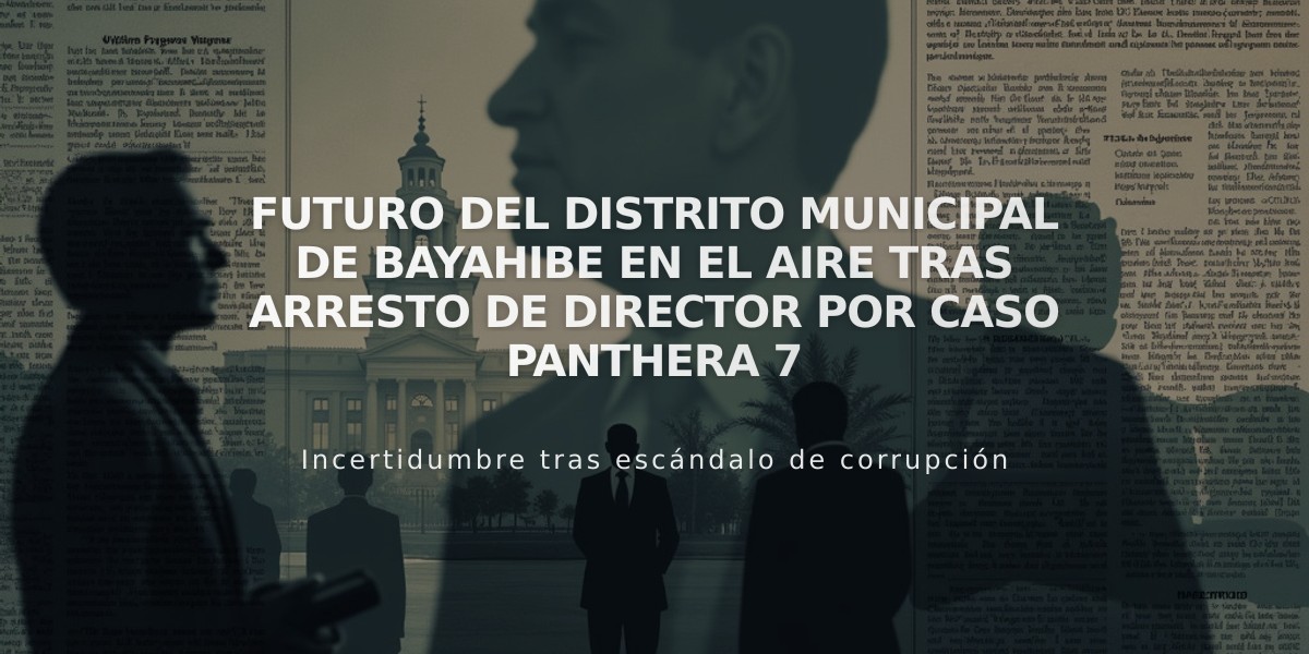 Futuro del distrito municipal de Bayahibe en el aire tras arresto de director por caso Panthera 7