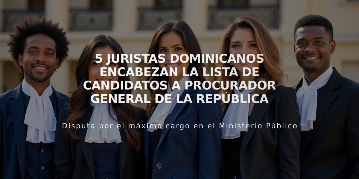 5 juristas dominicanos encabezan la lista de candidatos a procurador general de la República