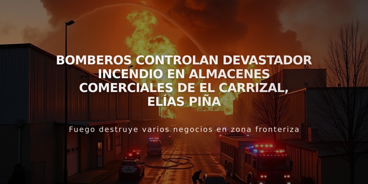 Bomberos controlan devastador incendio en almacenes comerciales de El Carrizal, Elías Piña