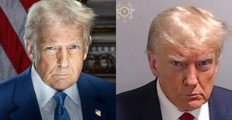 Comparación fotos policiales de Donald Trump