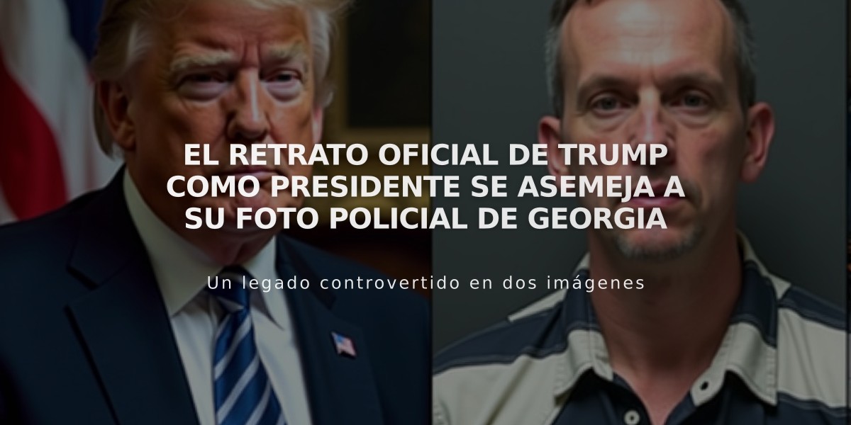 El retrato oficial de Trump como presidente se asemeja a su foto policial de Georgia