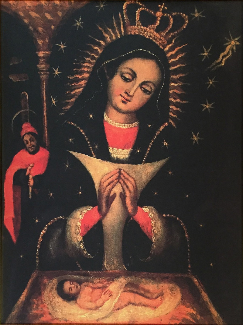 Pintura religiosa de la Virgen María