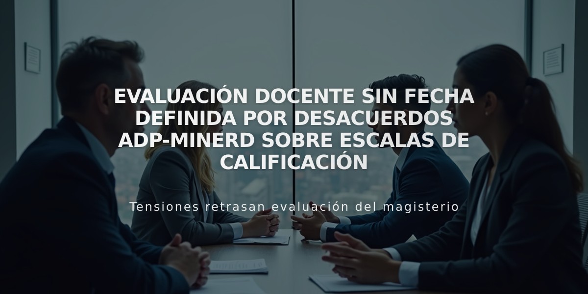 Evaluación docente sin fecha definida por desacuerdos ADP-Minerd sobre escalas de calificación