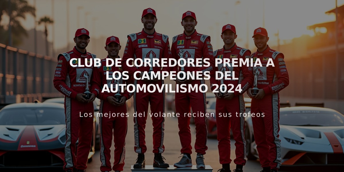 Club de Corredores premia a los campeones del automovilismo 2024